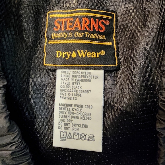 Stearns Waterproof Black Hunting Pants Men's XL - Picture 6 of 7